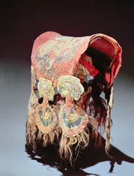 Saddle Cover with griffins attacking goats